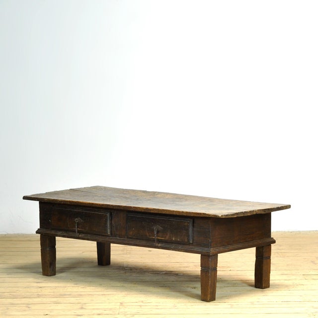Rustic Vintage Oak Coffee Table, 1820 For Sale - Image 3 of 15