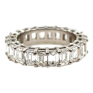 5.65 Ct Diamond Eternity Ring Size 6.5 For Sale