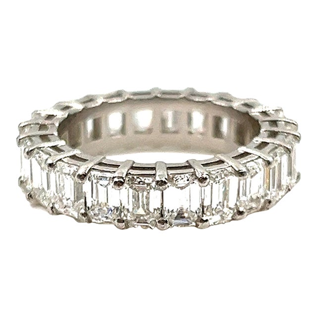 5.65 Ct Diamond Eternity Ring Size 6.5 For Sale