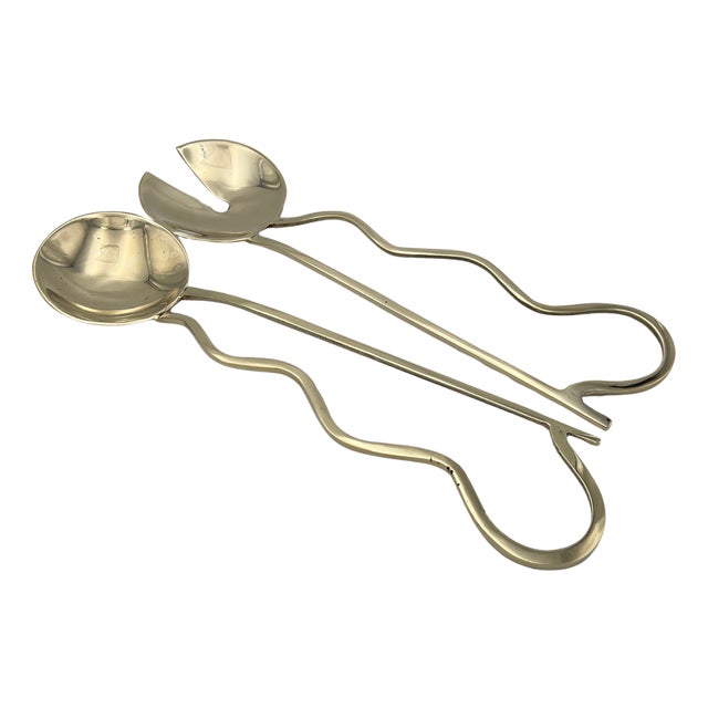 Trobar Serving Spoon and Fork by Sebastiao Lobo For Sale