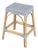 Robias 24.5 in. Seat Height Rectangular Rattan Backless Counter Stool with Footrest, Baby Blue/ Natural Rattan Frame For Sale