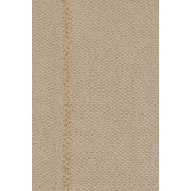 Textile Rug & Kilim’s Contemporary Kilim in Beige and Cream Textural Stripes For Sale - Image 7 of 10