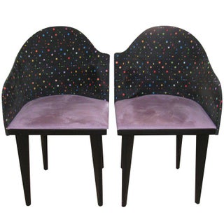 Vintage Italian Saporiti Mid-Century Modern Chairs - a Pair 1980s For Sale