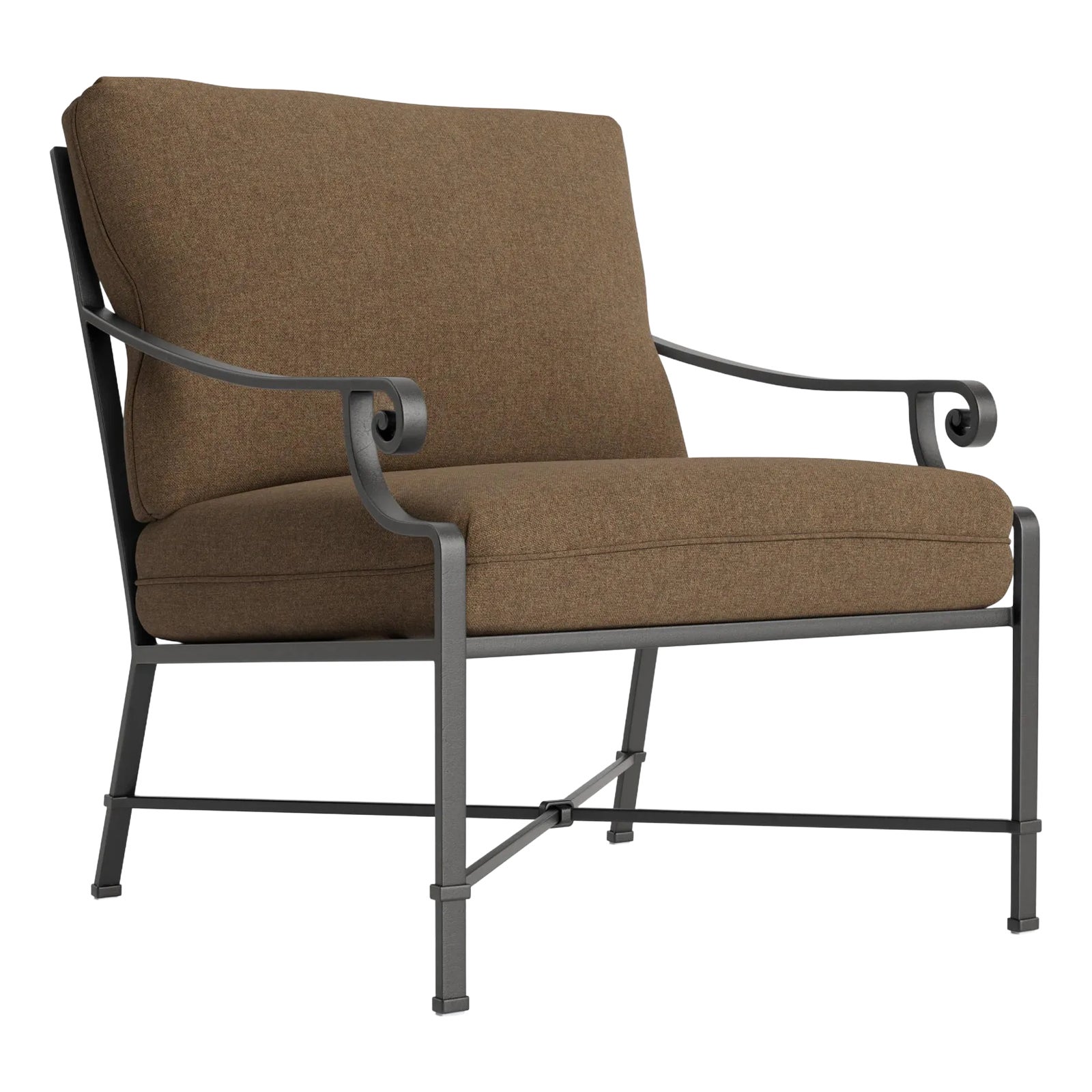 Brown Jordan Venetian Lounge Chair, Textured Pewter frame with