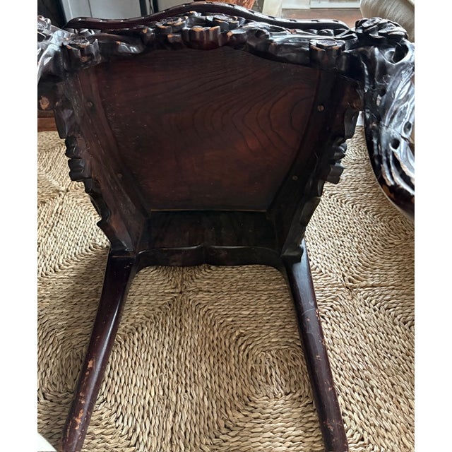 Antique Chinese Rosewood Carved Dragon Chair For Sale - Image 9 of 10