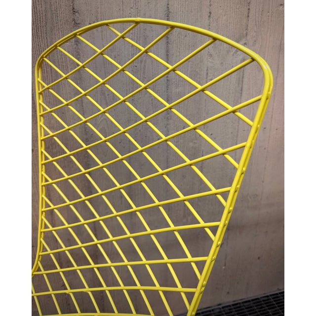 Bird Chair in Sulfur Yellow by Harry Bertoia for Knoll International, 1980s For Sale - Image 9 of 15