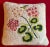 Botanical Needlepoint Flower Pillow of Pink Geraniums For Sale In New York - Image 6 of 8