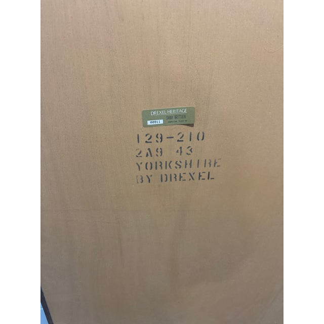 Brown Late 20th Century Yew Wood Mirror From the Yorkshire Collection by Drexel Heritage For Sale - Image 8 of 8