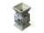Ceramic Vintage Pale Blue White Scenery Graphic Square Porcelain Vase For Sale - Image 7 of 9