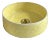 Moroccan Yellow Ceramic Round Sink for Bathroom, Vessel Sink with Brass Drain For Sale