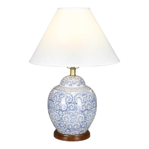 Ralph Lauren Blue & White Chinoiserie Style Ginger Jar Porcelain Table Lamp