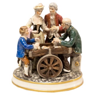 20th Century Enamelled Porcelain Decorative Sculpture by Artist Salvador Mallol, Spain, 1950s For Sale