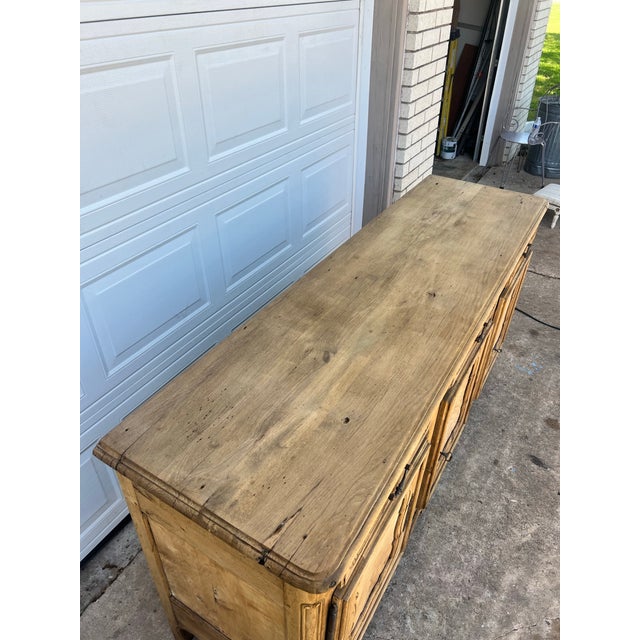 French 19th Century Louis XV Provincial Bleach Oak / Burl Wood Sideboard For Sale - Image 10 of 12