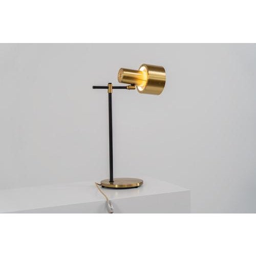 1960s Brass Lento Table Lamp by Jo Hammerborg For Sale - Image 5 of 14