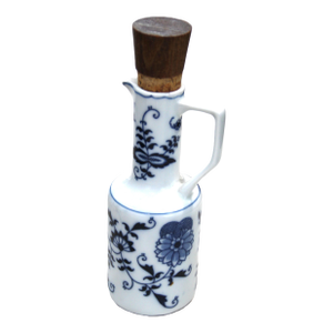 Vintage Blue Danube Porcelain Cruet With Cork Stopper