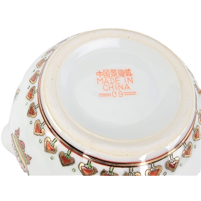 Ivory Jingdezhen Guangcai Porcelain Creamer With Eight Treasures Motif For Sale - Image 8 of 8