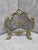 Antique Louis Style French Brass Cherub and Floral Free Standing Fire Screen For Sale - Image 9 of 10