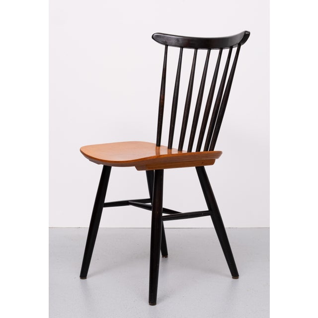 1960s Spindle Back Dining Chairs from Maison Regain, Holland, 1960s, Set of 4 For Sale - Image 5 of 13