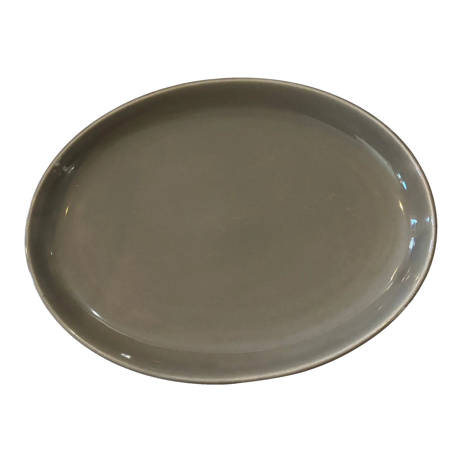 Russel Wright Iroquois Grey Large Platter, Circa 1950 | Chairish