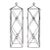 20th Century Wrought Iron Square Garden Obelisks - Set of 2 For Sale