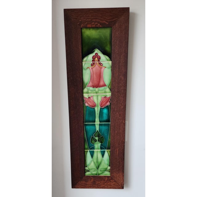 Wear consistent with age and use. Overall excellent. Five Porteous tiles handmade in New Zealand create a striking Art...