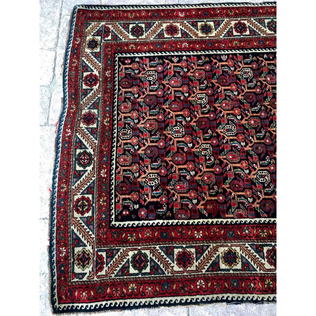 Traditional Early 20th Century Antique Malayer Rug -- 3’5” X 4’7” For Sale - Image 3 of 13