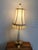 Vintage Quoizel Lenox Porcelain Table Lamp With Fringe Shade & Angel Finial For Sale - Image 9 of 11