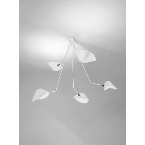 Ceiling wall lamp model 'five curved fixed arms spider ceiling lamp' designed by serge mouille in 1954. Manufactured by...