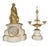 Early 20th Century French Bronze & Onyx Clock Garniture, Allegory of the Arts. For Sale - Image 4 of 10
