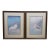 Mid 20th Century Japanese Ohara Koson Snipes Herons Birds Reeds Woodblock Prints 32" - Set of 2 For Sale