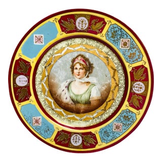 Late 19th Century Antique Royal Vienna Fischer & Mieg Pirkenhammer Countess Potocka Cabinet Plate For Sale