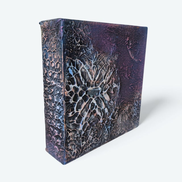 An Original Abstract Painting done by a Local Artist out of Raleigh, NC Titled "Purple Snowflake" Meant to either be hung...