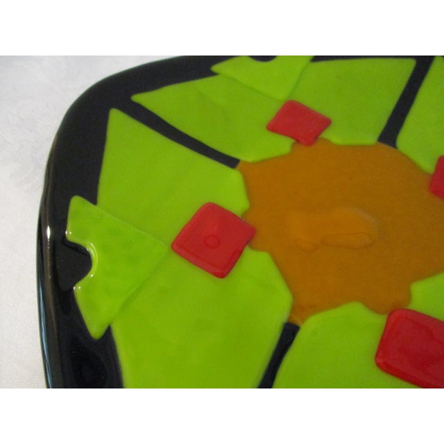1960s Mid-Century Fused Art Glass Dish For Sale - Image 5 of 6