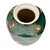 Ceramic Vintage Golf Motifs Emerald Green Porcelain Vase For Sale - Image 7 of 10