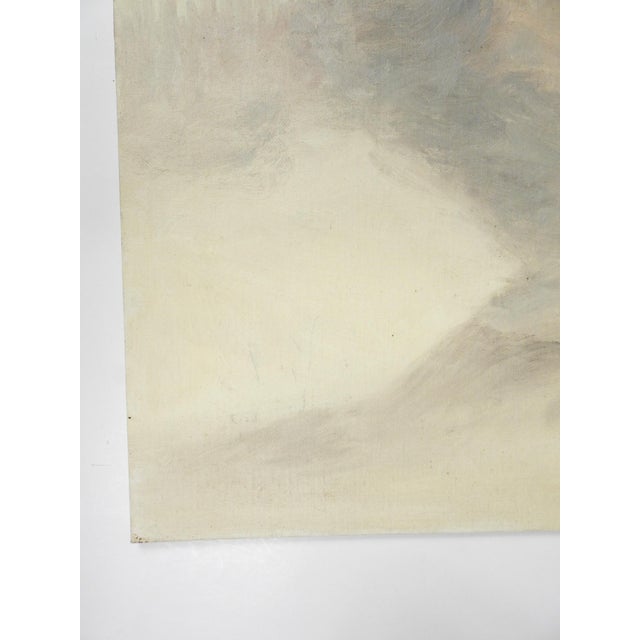 Mid 20th Century Mid 20th Century Snow Covered Mountain Painting For Sale - Image 5 of 7