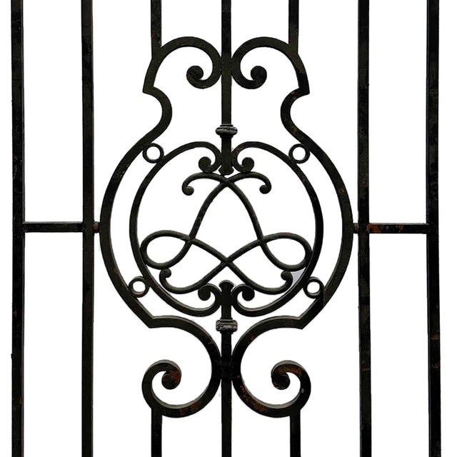Traditional Antique Wrought Iron Window Grille For Sale - Image 3 of 5