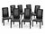 Make a bold statement with this stunning set of eight Postmodern Italian Black Lacquered Dining Chairs, circa 1990s....