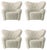 Green Tea Sheepskin the Tired Man Lounge Chair by Lassen, Set of 4 For Sale