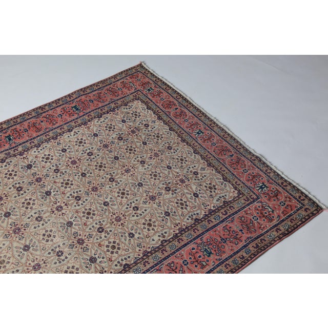 Mid 20th Century Decorative Anatolian Rug With Medallion & Botanical Border - 3' 10'' X 5' 9'' For Sale - Image 11 of 12
