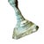 1950s Pair of Vintage Brass Candlesticks With Verdigris Patina For Sale - Image 5 of 5