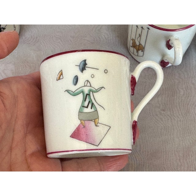 Gio Ponti for Richard Ginori Porcelain Espresso Demitasse Cups Set of 4 For Sale - Image 18 of 18