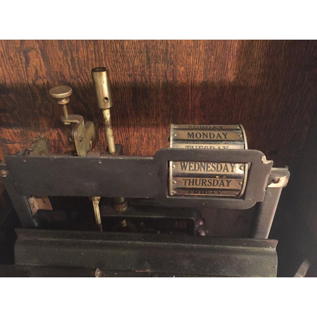 Antique Time Clock Punch Recorder Made of Quartersawn Oak Chairish