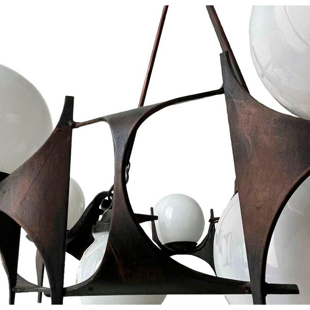 Brutalist Style Chandelier, 1950s For Sale - Image 15 of 16