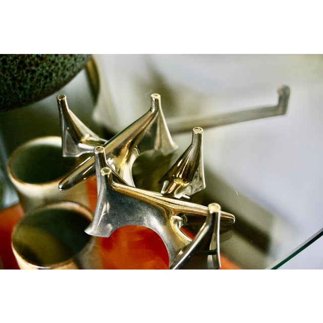 Silver Bird-in-Flight Candlesticks from Hammonia Motard, 1960s, Set of 2 For Sale - Image 8 of 10