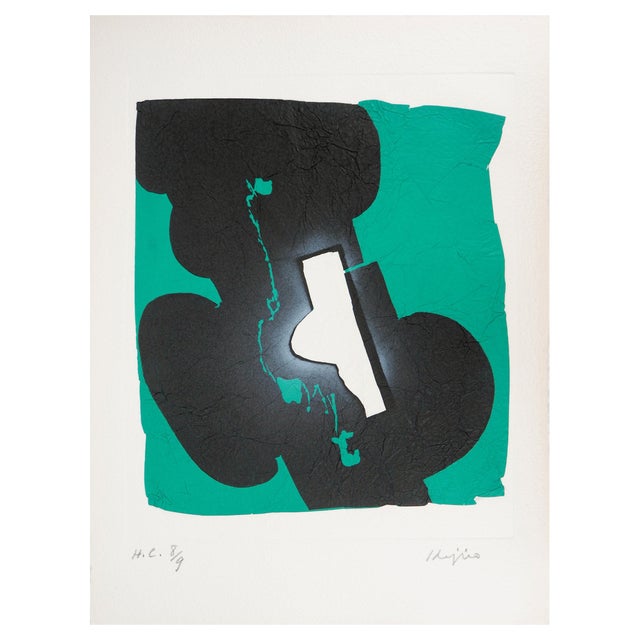 Ladislas Kijno, Le Temps Maintenu Vert, Screenprint, 20th Century For Sale