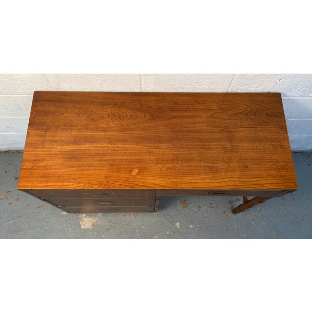 Mid 20th Century "Campaigner" Desk by Dixie Furniture For Sale In New York - Image 6 of 13