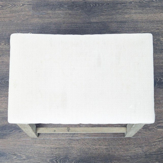 Pottery Barn Upholstered Wood Counter Stool With Nailhead Trim For Sale In San Francisco - Image 6 of 6