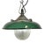 Industrial Green Enamel Factory Pendant Lamp in Cast Iron, 1960s For Sale
