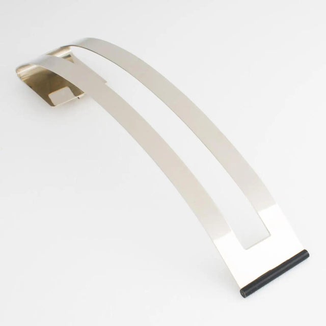 Metal Modernist Giant Chrome Brooch by Valerie Mainguet, 1980s For Sale - Image 7 of 11