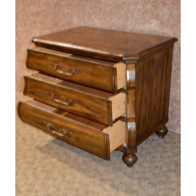 1980s Traditional Oak Bombe' Chest/Nightstand Chairish